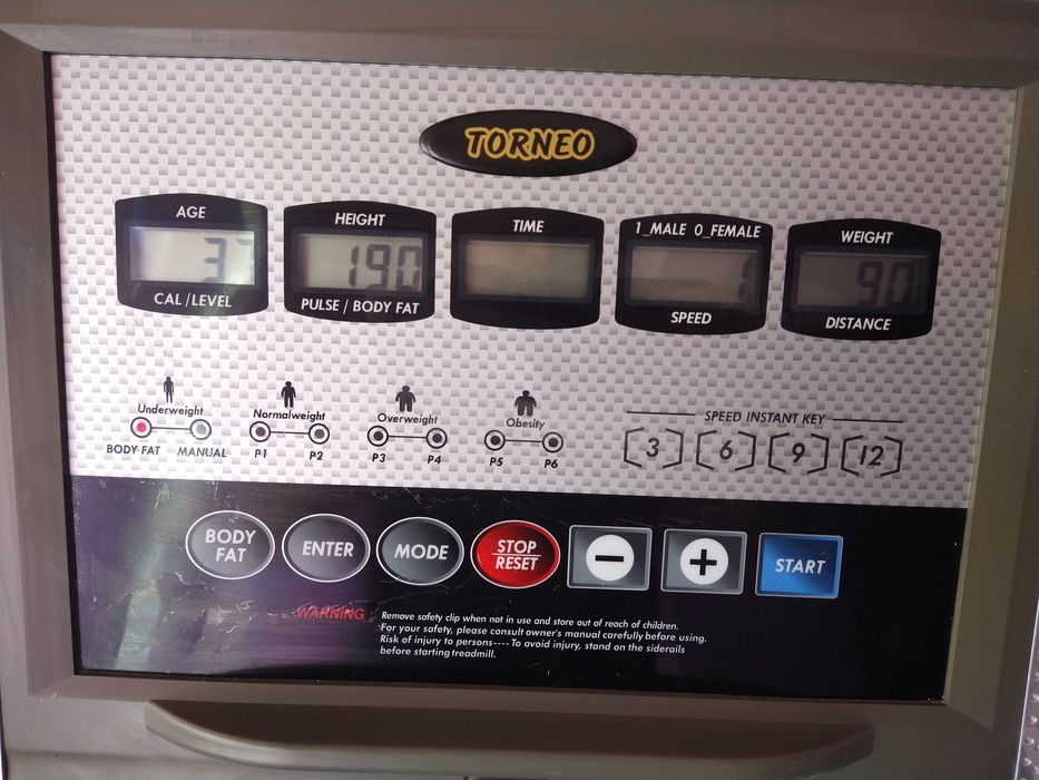 Електрична бігова доріжка TORNEO Nota T-304