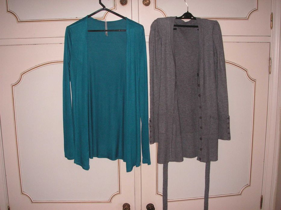 Casaco Malha Comprido Stradivarius e Cinzento