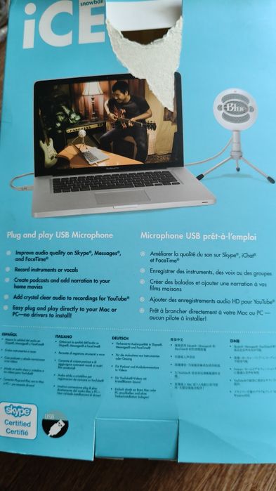 Мікрофон для запису звуку, музики, для блогерства тощо