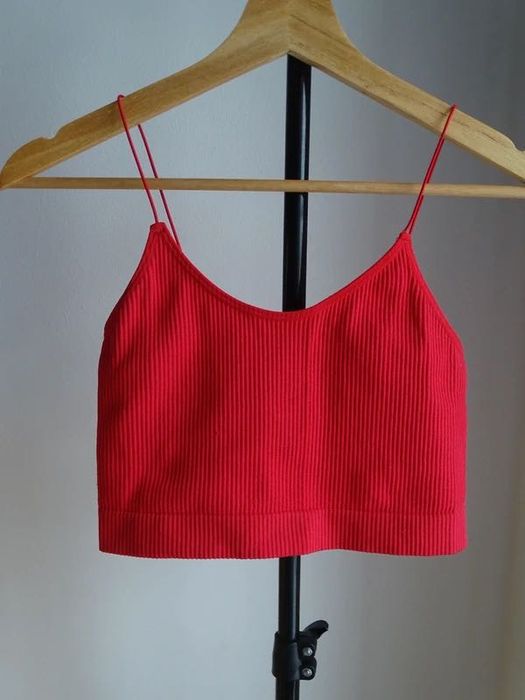 Top vermelho mulher