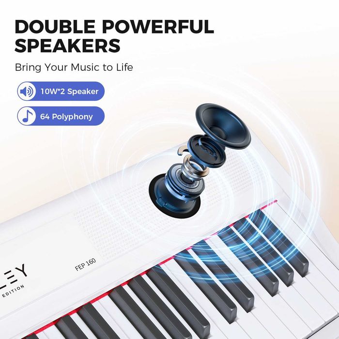 Цифрове піаніно Liberty LEP160 (педаль, пюпітр, навушники, блок живлення). Bluetooth