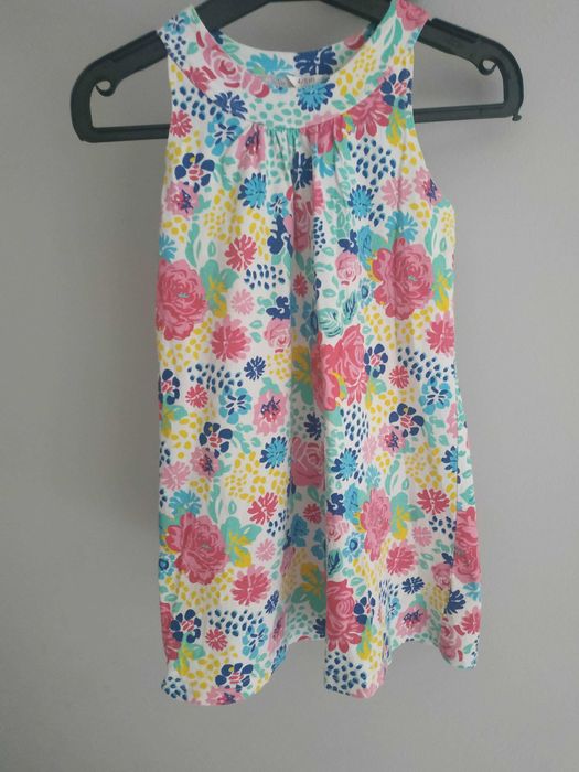 Śliczna sukienka bez rękawów 5-6 lat 110-116 cm lato