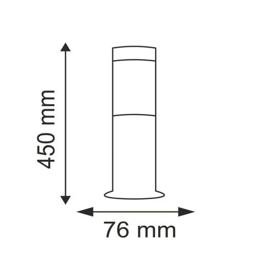 słupek ogrodowy oslo 45 cm szary