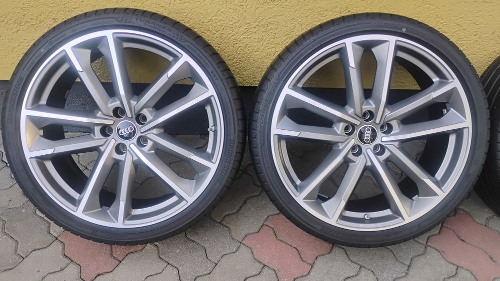 Felgi 21 Koła Audi SPORT A6 C8 4K0 ET43 8,5J 5x112 IDEALNE Czujniki