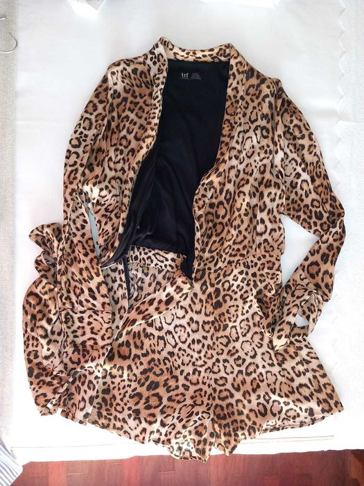 Macaco calção padrão tigresa forrado tamanho M - Zara