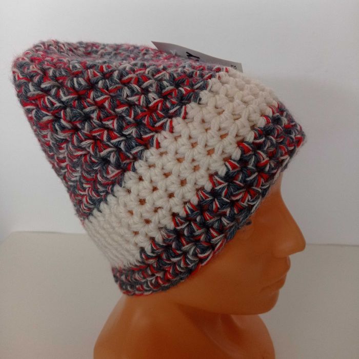 Handmade rekodzieło wyprzedaż Nowa czapka akryl wełna merino