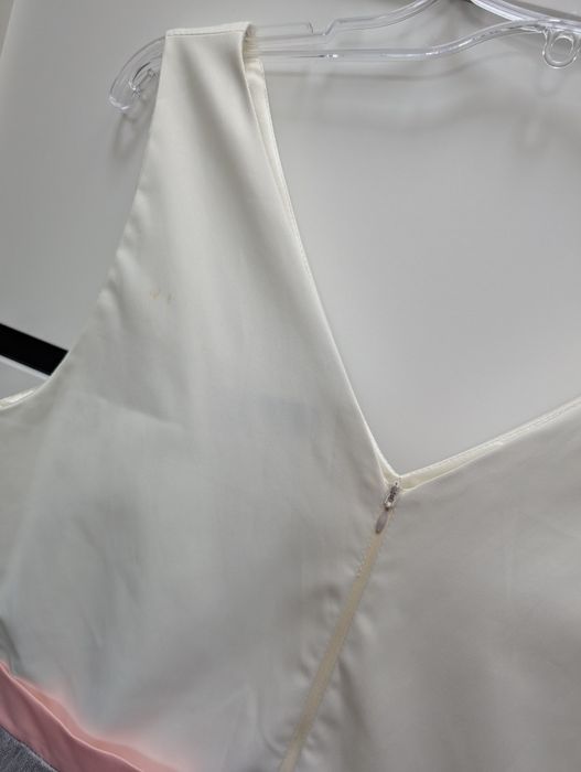 Urszula szyk sukienka  Biała srebrna szara rozkloszowana S 36