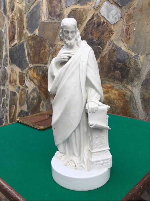 Cristo Le Nova Bossano Porcelana séc XVIII Itália 39 cm