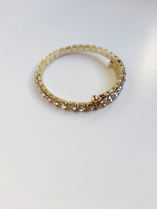 Pulseira bracelete de strass brilhantes imitação de diamantes