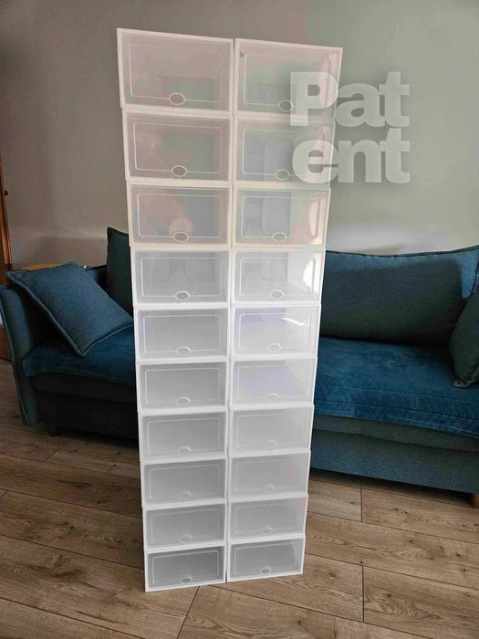 Pudełka 20 sztuk modułowe organizery białe do przechowywania zestaw