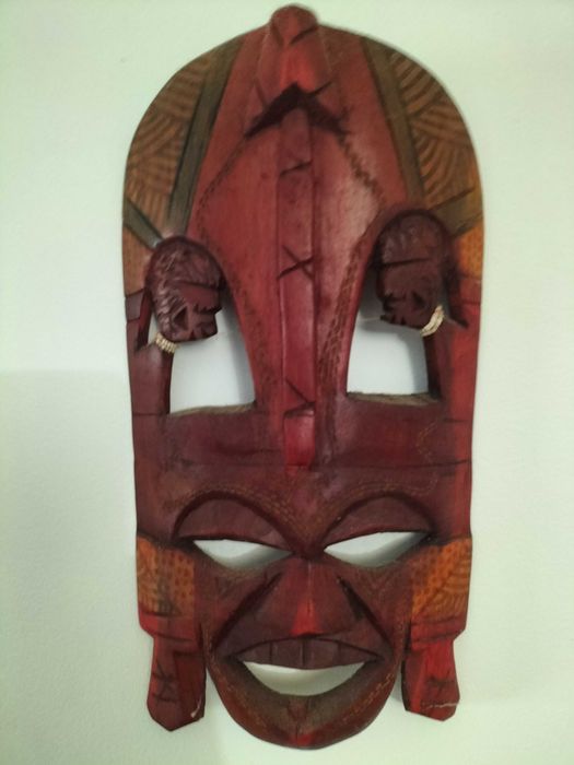 Máscara Africana Masaai 16cm x 30cm