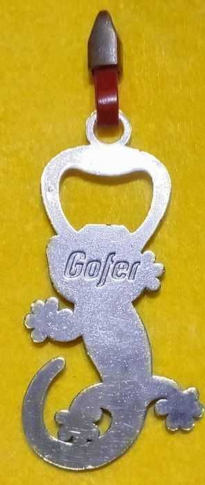 Сувенірний брелок-відкривачка для пляшок у формі ящериці з  емаллю