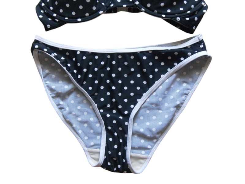 Strój kostium kąpielowy bikini groszki Select 38,M