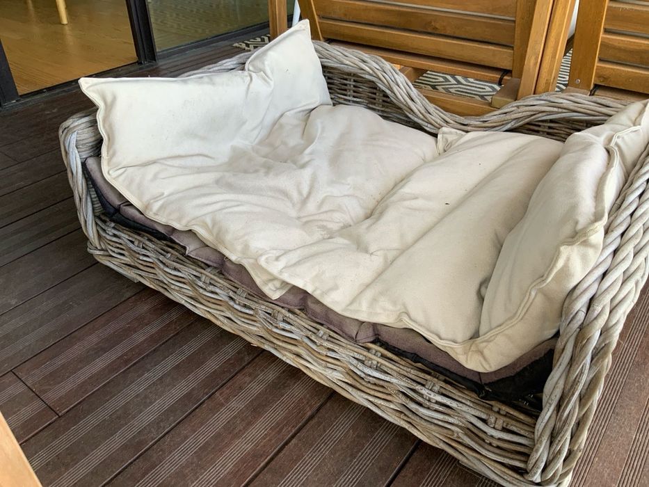 Cama de vime para animais de estimação para exterior