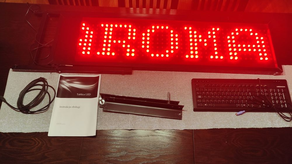 Tablica LED dwustronna 1150x310. Reklama. Banner. Wyświetlacz.