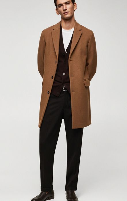 Sobretudo comprido Slim Fit Tamanho S