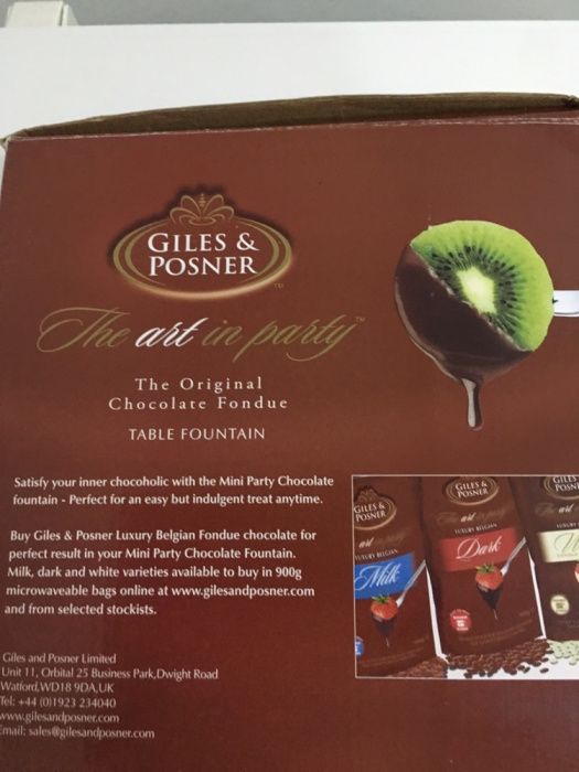 Fonte de chocolate da Giles & Posner