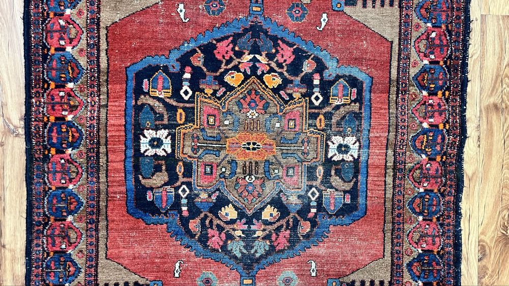 PERSKI ZANJAN | Ręcznie tkany dywan z Iranu | Około 70 lat historii | 110 × 150 cm