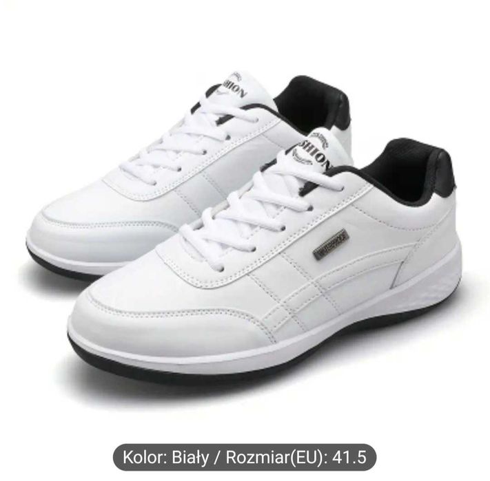 Buty męskie sportowe dł stopy 26.5 białe