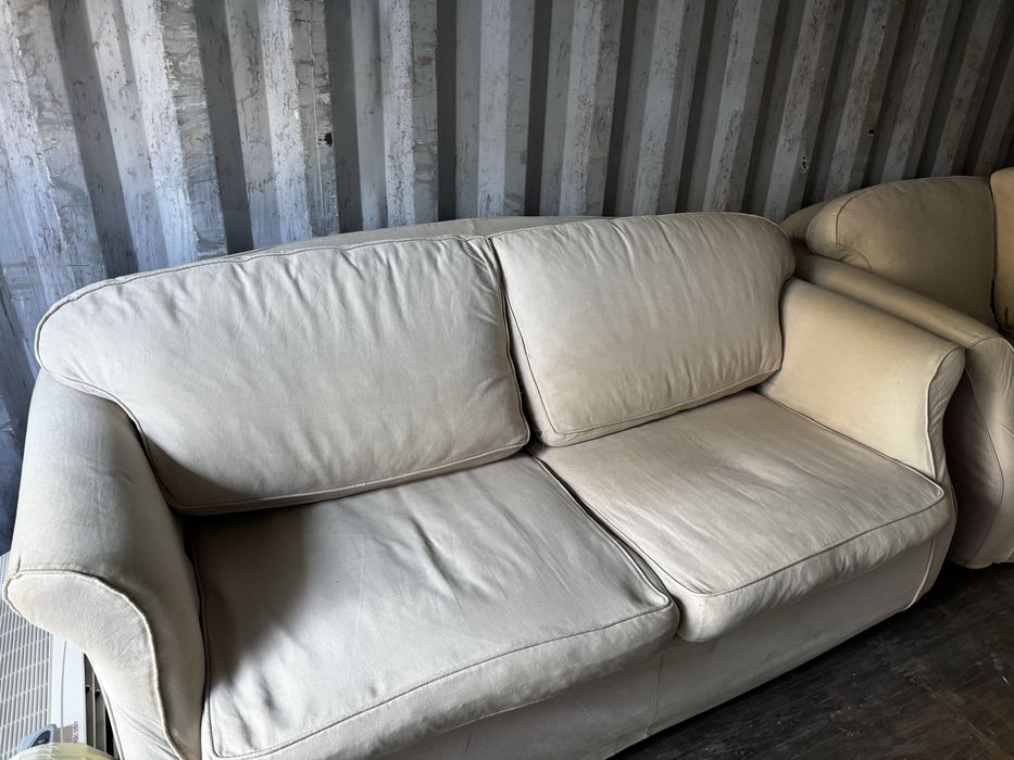 Sofas penas cor creme