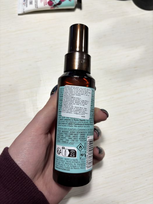 Mgiełka do ciała i włosów Malina i mięta Yves Rocher