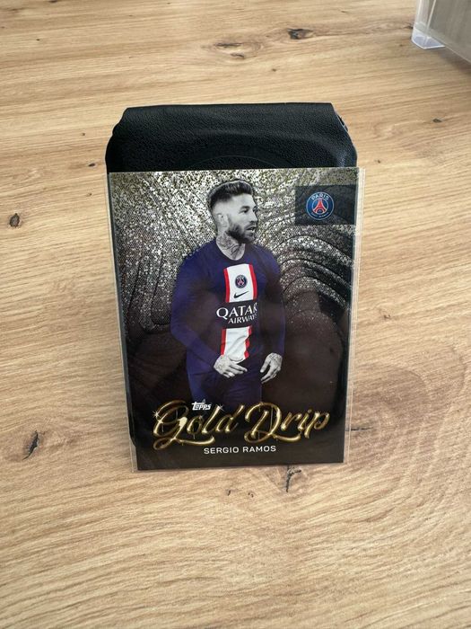 TOPPS PSG 2023 Team set (Gold Drip limited) - Mbappe, Ramos, Neymar.
