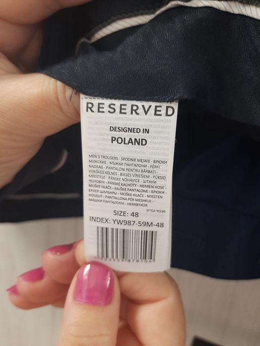 garnitur męski granatowy 48 Reserved