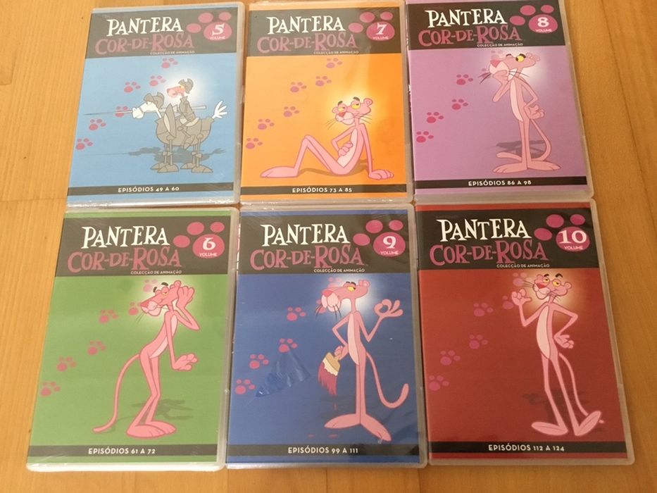 Pack 6 DVD Pantera Cor de Rosa originais comselo IGAC
