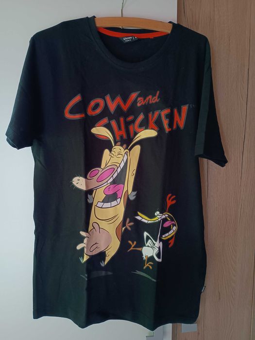 krowa i kurczak koszulka L cow & chicken Cropp
