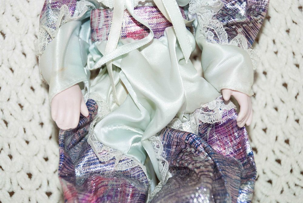 Кукла фарфоровая винтажная арлекин винтаж кукла фарфор