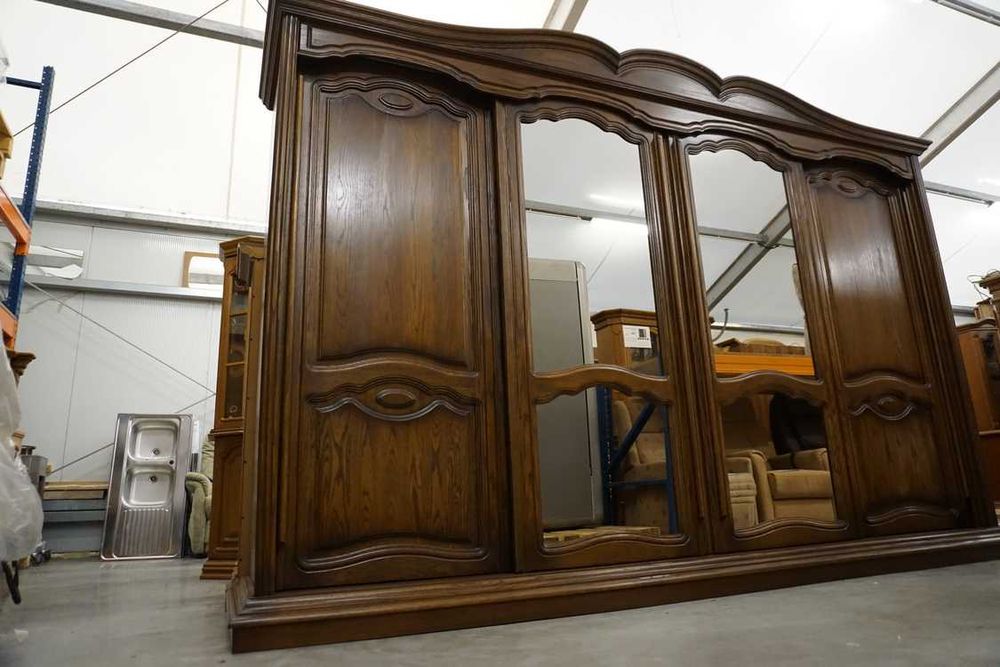 Szafa Dębowa Drzwi Przesuwne z Lustrami szer. 333 cm   (P-1346)