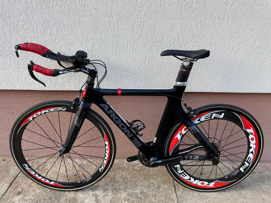 Rower szosowe czasowy triathlon TT Argon 18 E-112, koła Token carbon