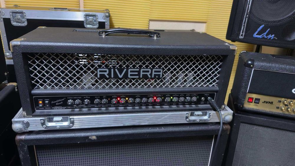 2x head Rivera Knucklehead Reverb 100W, 2x paczka 4x12 i footswitch
