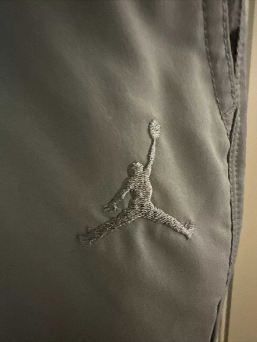 Jordan AJ City Men's Pant Warm-Up Athletic Jumpman Grey-Black Size 34