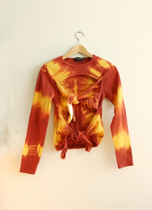 Bluzka longsleeve z długim rękawem wiązana M
