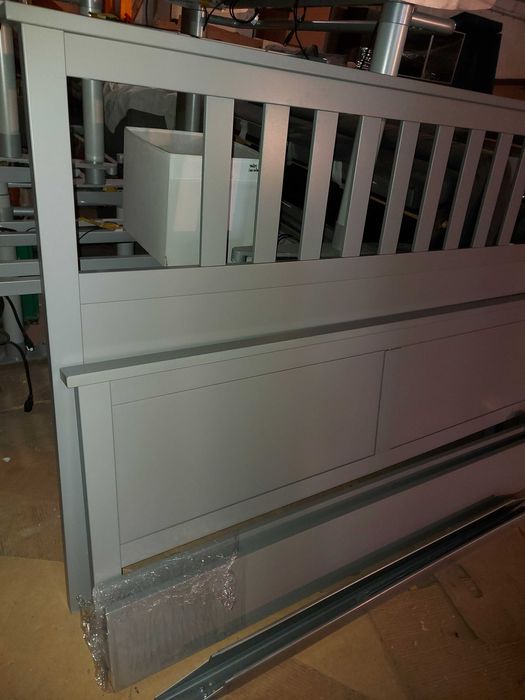 Łóżko IKEA HEMNES szare rozm.160x200 cm - dostawa grat