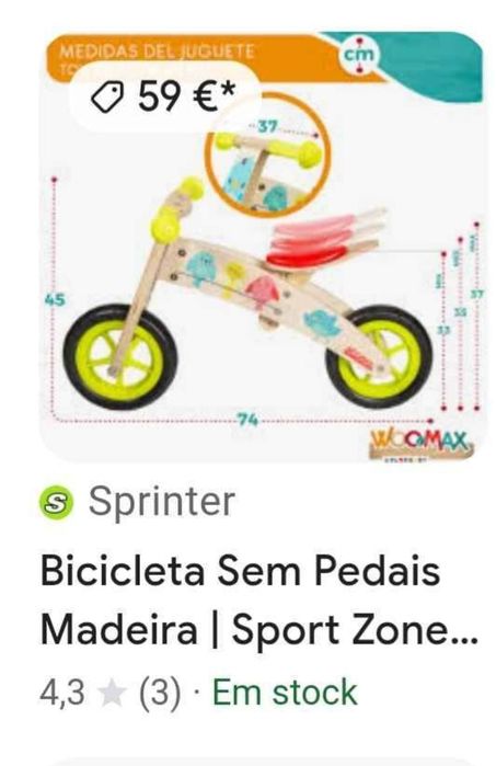 Bicicleta equilibrio woomax