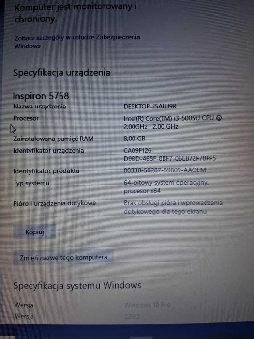 laptop DELL Inspiron5758