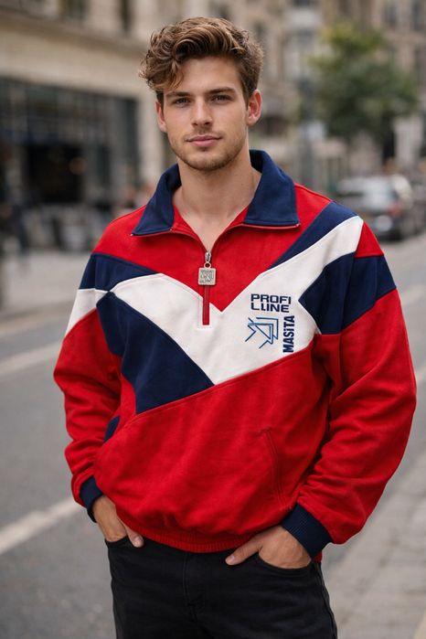 Sportowa bluza męska Profi Line Masita L 90s 1990s vintage retro