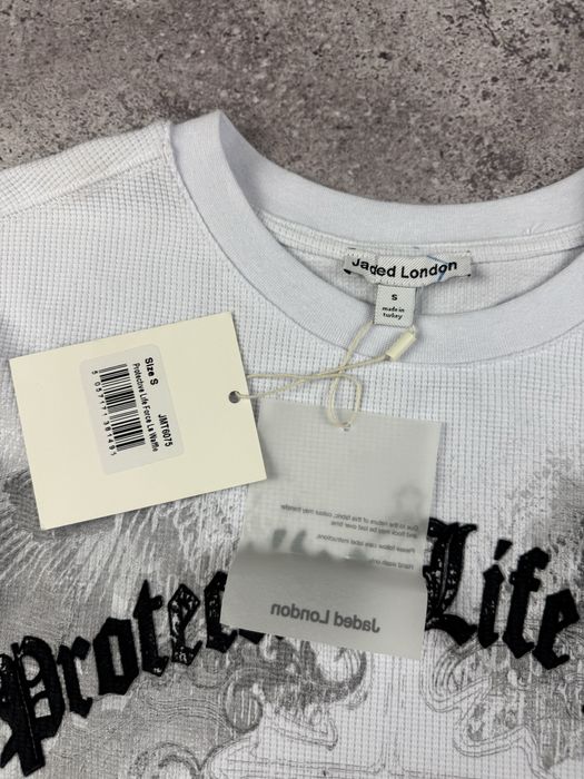 Лонгслив Jaded London S новый с бирками (Protective Life Force / Waffle / Y2K)