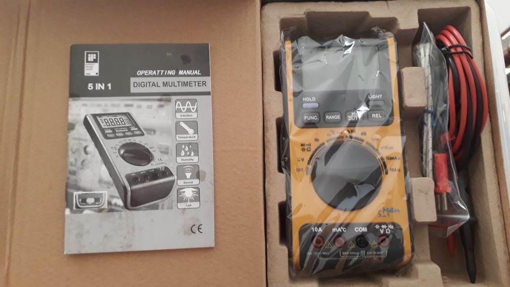 Multimetro 5 em 1 usado, super estimado em caixa.