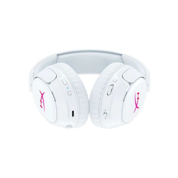 Бездротова гарнітура HyperX Cloud Flight 2 White (B5VC5AA) RGB 2,4 ГГЦ Bluetooth 5.4 звук 7.1