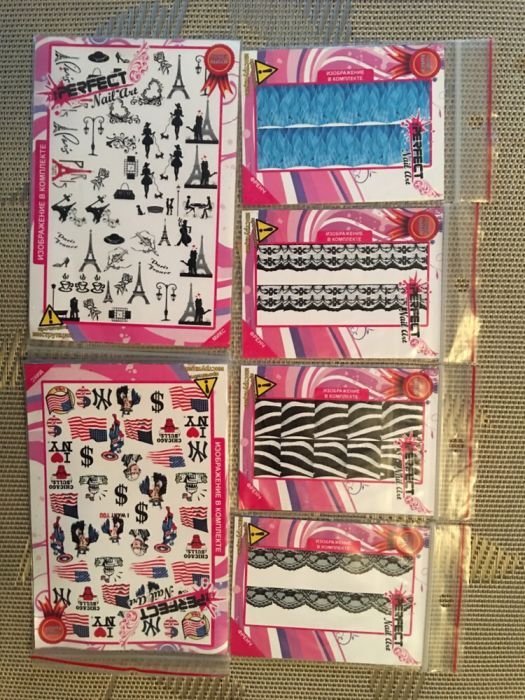 Наклейки на ногти (набор)