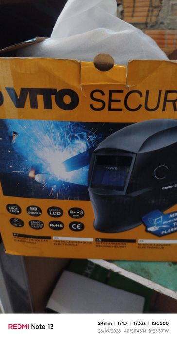 Vendo capacete de soldar novo