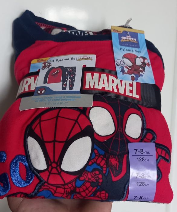 Pijama Homem-Aranha 7-8 anos novo