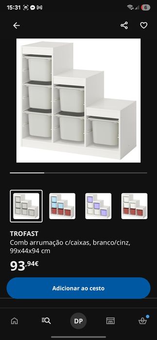 Móvel arrumações crianças