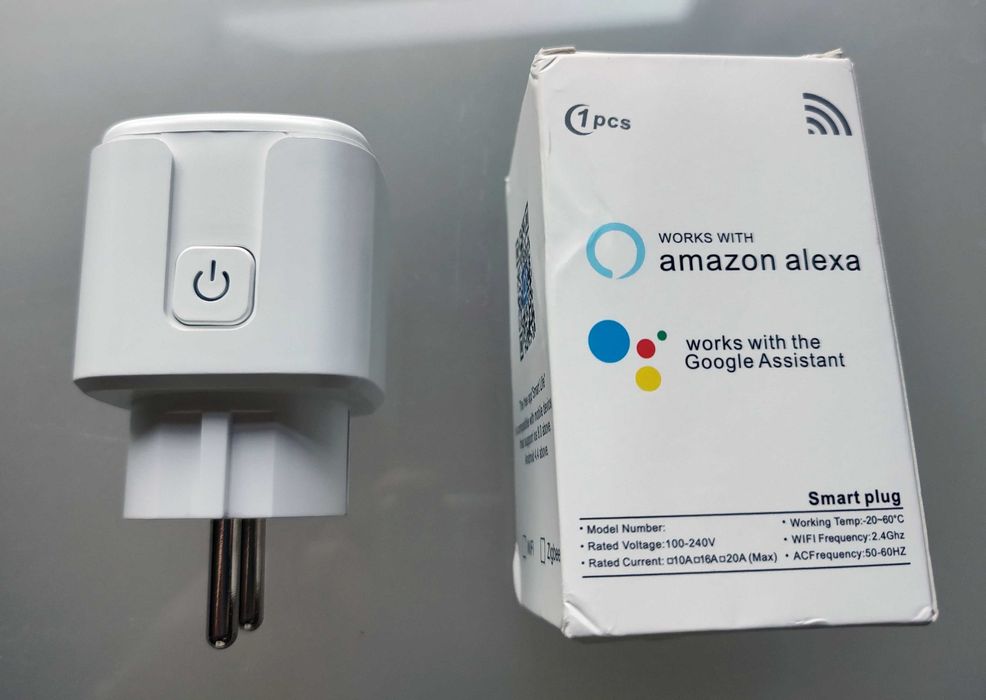 Умная розетка WiFi 20A Tuya Amazon Google Assistance Smart Plug Zigbee