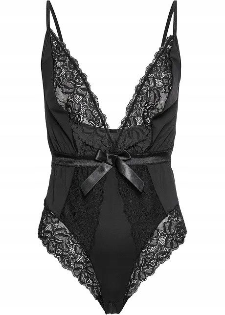 Venus body siateczkowe ze stringami ouvert z kokardą 44/46.