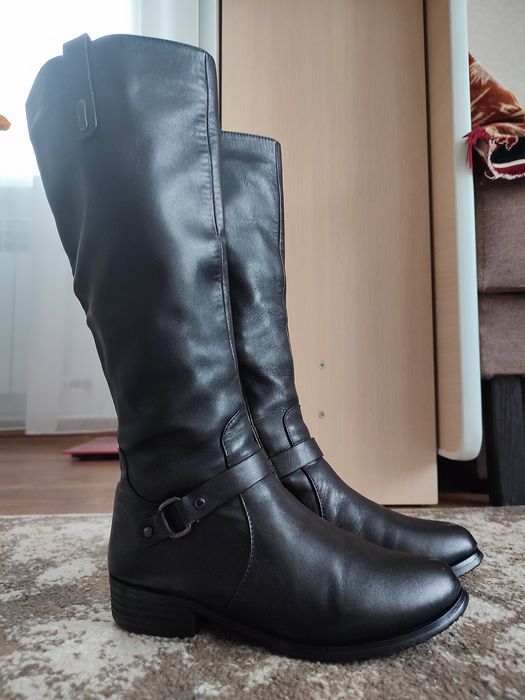 Чоботи шкіряні, єврозима, 21,5 см устілка