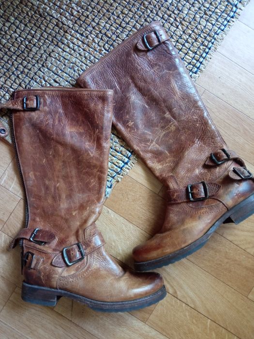 Frye стильные кожаные сапоги.